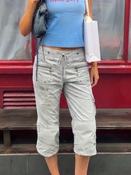 Point Zero Pants - Vintage Capris Cargo - Point Zero